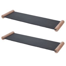 2x Serving Plate Slate 50 X 15 CM Slate Slab Cheese Plate Sausage Plate