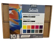 Pebeo Setasilk Collection Fabric Paint 10 x 45ml Silk Painting Gift Set 758485