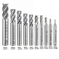 10Pcs 4 Flute HSS End Mill