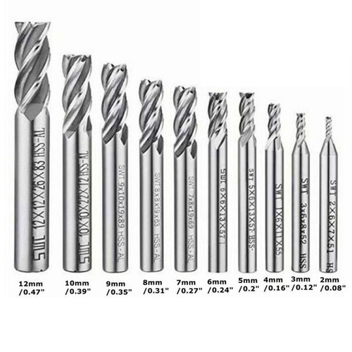 10pcs flute hss - 10pcs, mill