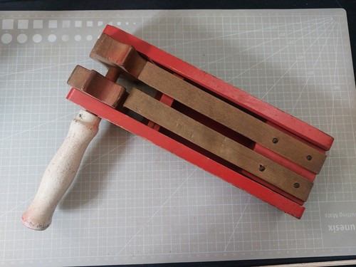 Vintage wooden ratchet rattle - vintage,