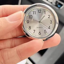 1Pc Chrome Car Clock Dashboard