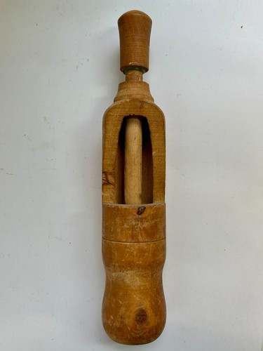 Vintage wooden wine bottle - wooden,