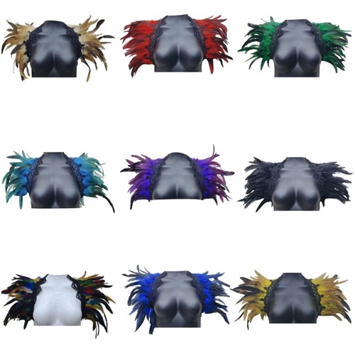 Colorful feather shawl wrap - feather,