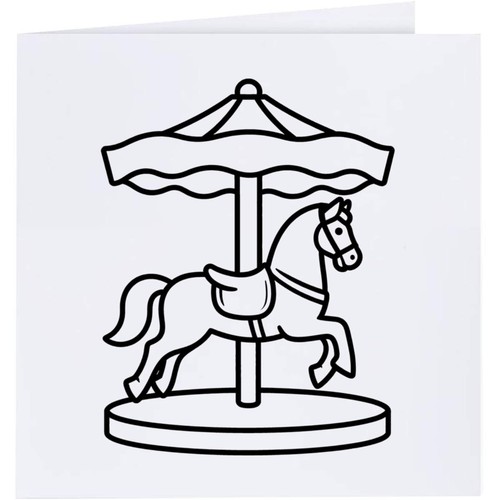 Carousel horse greeting - 'carousel, horse'
