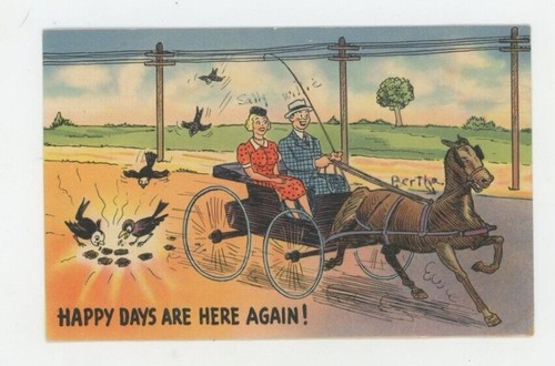 Vintage comedy postcard people - comedy,