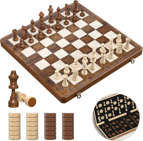 Chess set and checkers - set,