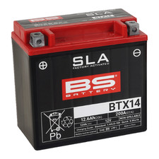 BS Battery fits Kawasaki KFX 700 V Force 2006 to 2012 2001 2010 2009 BTX14