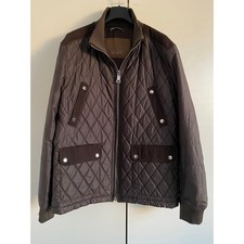 ZARA Men's Quilted brown jacket size Large