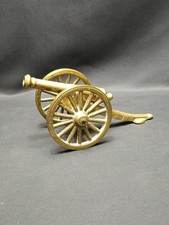 Antique Old Brass Field Gun Cannon War Canon Desk Display Ornament
