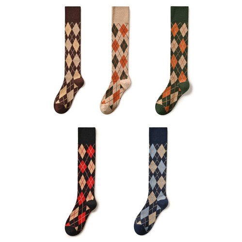 Women ribbed knee high - high, socks