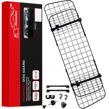 UNIVERSAL DOG GUARD ADJUSTABLE SAFETY TRAVEL DOG PET HEADREST CAR MESH BARRIER