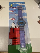 United SNOOPY Digital Alarm Watch New In Packaging Purple Strap