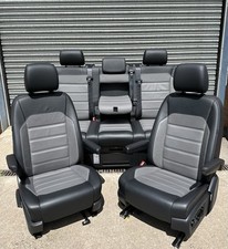 VW T6 T5 Transporter Caravelle Pair Of Front Seats Leather Palladium Heated