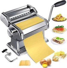 Pasta Machine Roller 9 Settings PASTA MAKER Spaghetti Lasagne Cutter Kitchen DIY