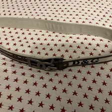 Dolce & Gabbana MENS BELT Canvas SILVER LOGO Buckle