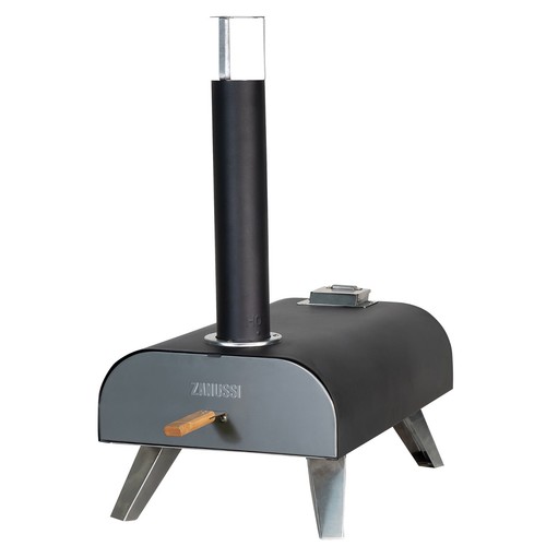 Zanussi black pizza oven wood - pizza,