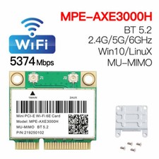 MPE-AXE3000H Mini PCI-E WiFi Card 3000Mbps WiFi 6E Bluetooth Network Adapter PC