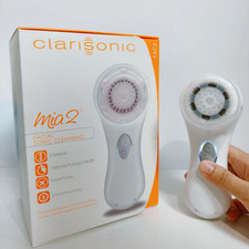 NEW 2 Speeds White Clarisonic Mia 2 Sonic Facial Skin Cleansing Brush System