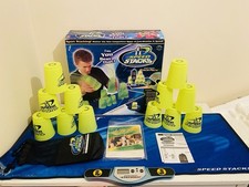 12 Speed Stacks Stacking Blue Cups in Bag + Stack Mat & Timer Bundle in box