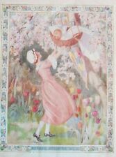 Vintage Mounted Colour Print- Margaret Tarrant - Rock-A-Bye Baby On The Tree Top