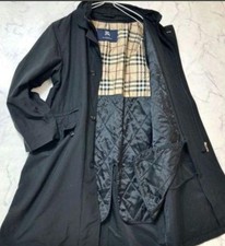 Burberry London Trench Coat Liner Nova Check Black Polyester Size M For Men