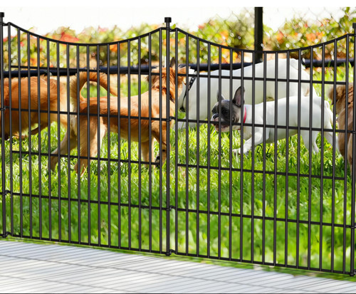 Metal garden fence - garden,