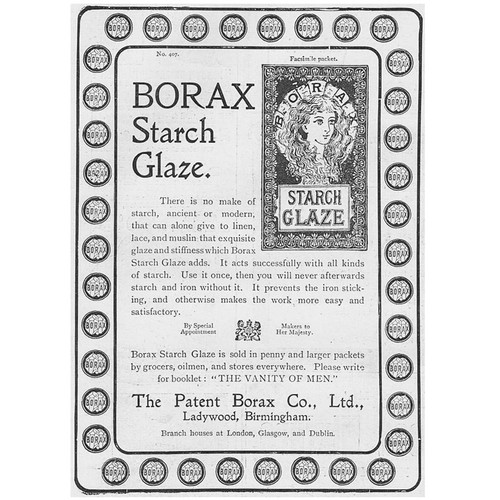Borax starch glaze victorian - borax,