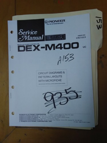 Pioneer dex m400 service - pioneer,