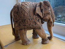 Carved Wood Indian Elephant