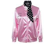 Pink Ladies Satin Jacket, 1950’s Costume Sandy Grease Size XL NEW