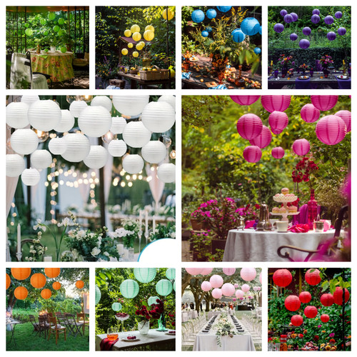 12pcs paper lantern lampshade - paper,