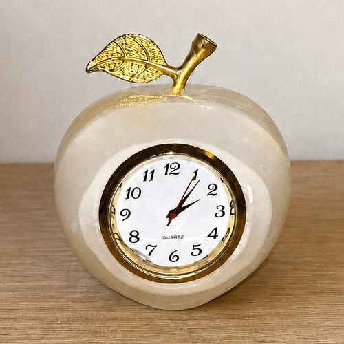 Handmade onyx apple clock - handmade,