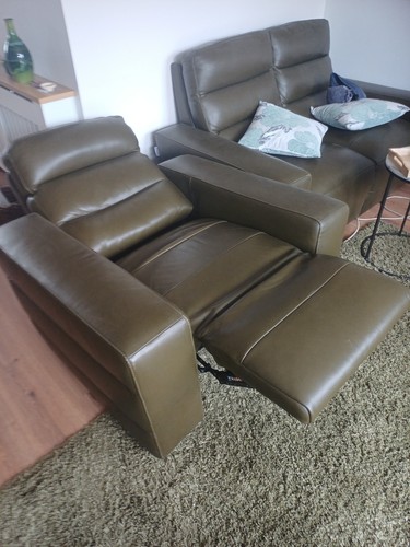 Leather recliner chair - recliner,
