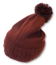 Reproduction Brownie Guide Bobble / Beanie Hat Chocolate Brown Girl Adult Size