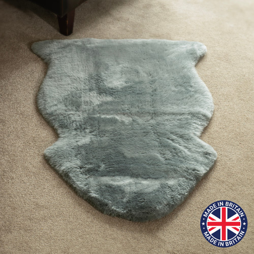 British sheepskin rug silver - british,