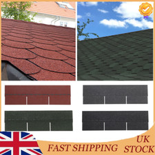 18x Self Adhesive Felt Roofing Shingles Shed Asphalt Roof Shingle Sticky Tiles N