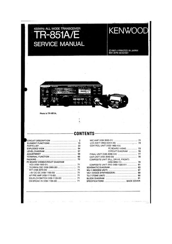 Service manual for - , kenwood
