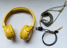 Pogs Kids Yellow Bluetooth Headphones Blue Wireless/Wired Used – With Cables