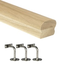 Oak Cottage Loaf Handrail Set