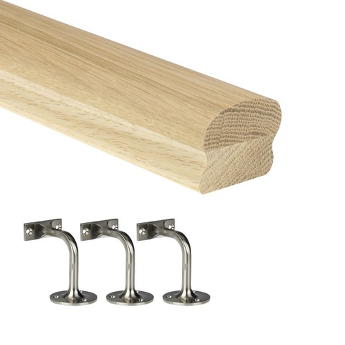 Oak cottage loaf handrail set - oak,