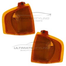Front Indicator Lights Ford Escort Mk4 1986-1990 Amber Drivers & Passenger Side