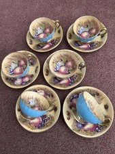 Set of 6 Aynsley Orchard Gold