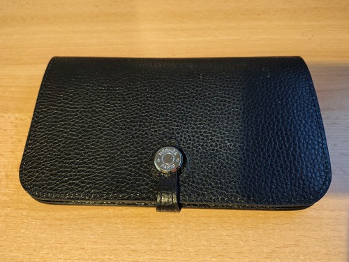 Hermes dogon wallet - in, black