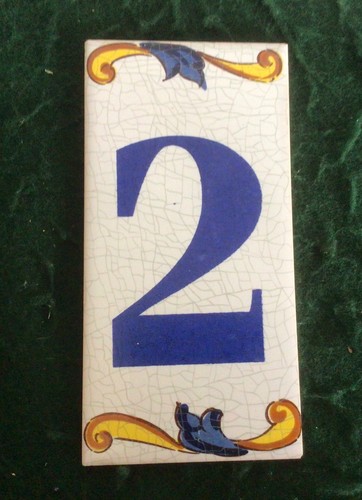 Ceramic house number tile - ceramic,