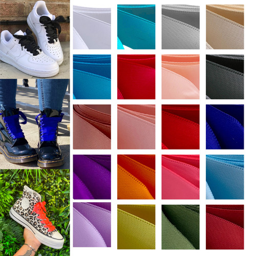 Coloured satin ribbon flat - coloured,