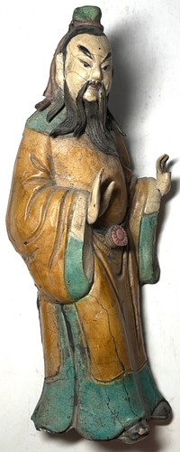 Old chinese mudman roof tile - chinese, mudman/