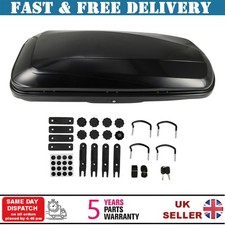430 L Car Roof Top Box Gloss Black 75kg Travel Luggage Waterproof w/ Lock