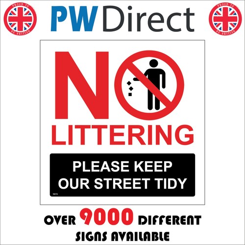 Sign littering please keep - sign,