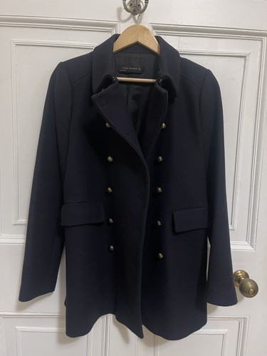Zara wool blend navy military - blend,